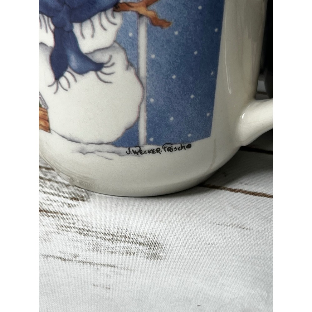 Blue Snowman Winter's Garden by J. Wecker Frisch Mug Set (6) - Picture 3 of 11